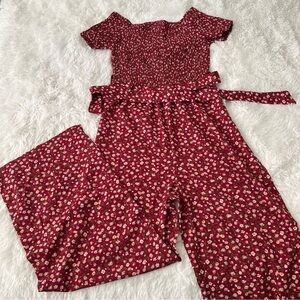 SHEIN Red and Pink Textured Top